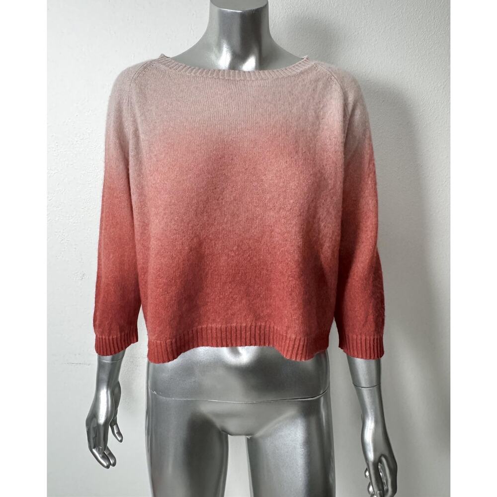 Amina Rubinacci Cashmere Sweater Pullover Womens S/M 40 Ombre Gradient Italy